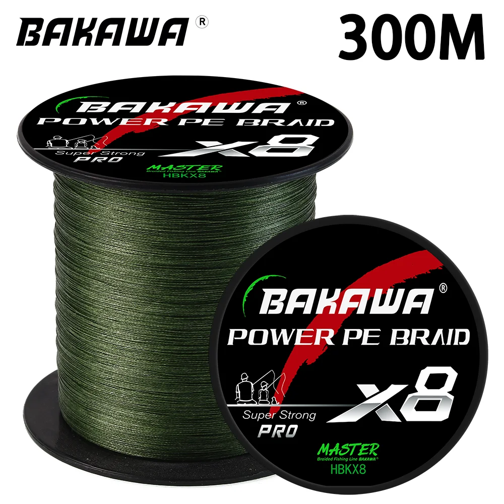 BAKAWA X8 300M PE Braided Fish - đánh giá và giá Freshwater Line